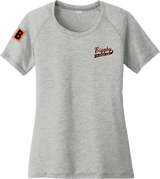 Biggby Coffee AAA Ladies PosiCharge Tri-Blend Wicking Scoop Neck Raglan Tee